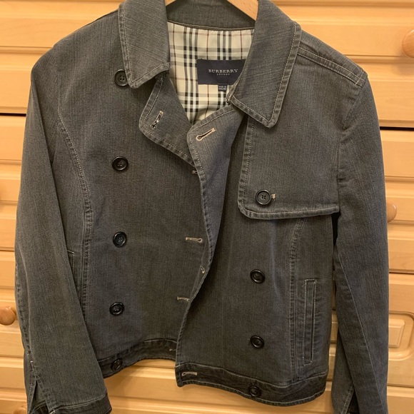 Authentic Burberry Double-breasted Jean Jacket - Picture 2 of 5